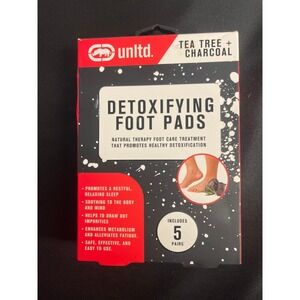 Ecko Unltd. Detoxifying Foot Pads Tea Tree Charcoal 5 Pairs Natural Therapy